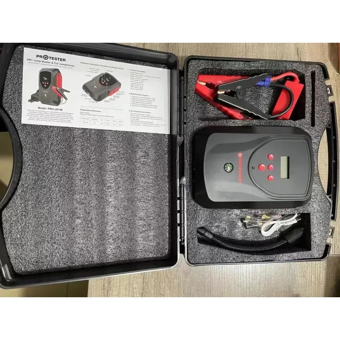 Пуско зарядний пристрій Protester Jump Starter, з компресором 2-в-1, 12V, 2000А (PRO-JS158) зображення 3