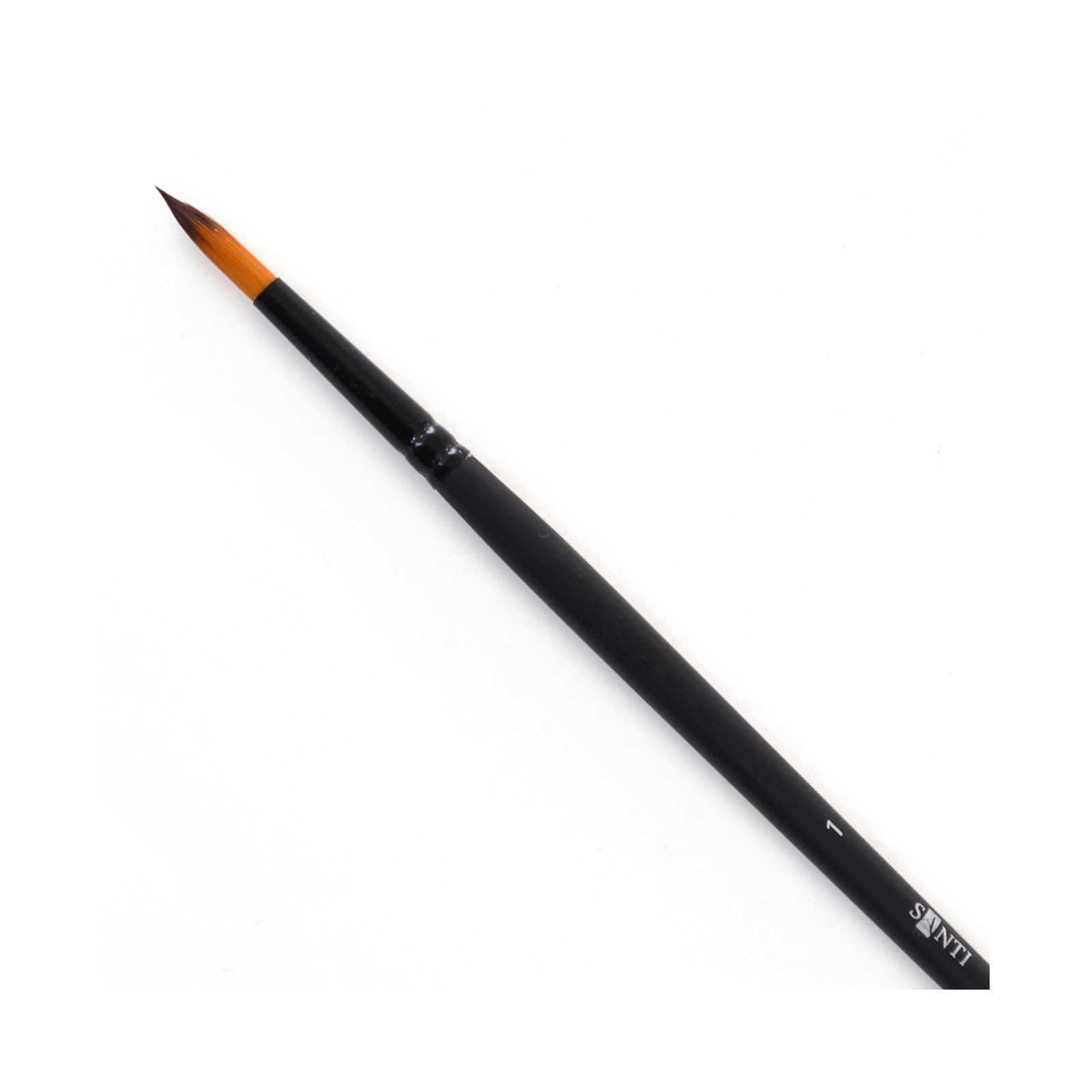 Пензлик для малювання Santi синтетика Highly Pro, довга ручка, кругла, №1 (310615) зображення 2