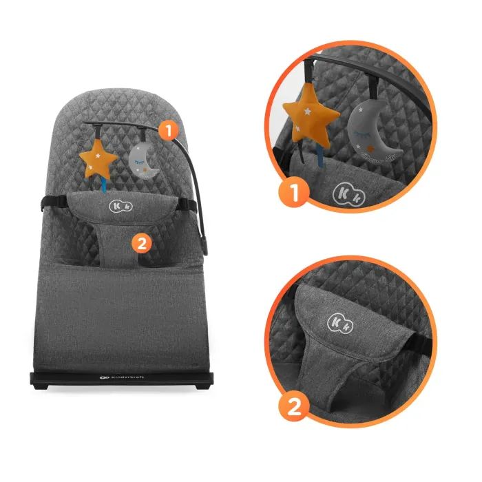 Кресло-качалка Kinderkraft Mimi Grey (5902533918355) изображение 8