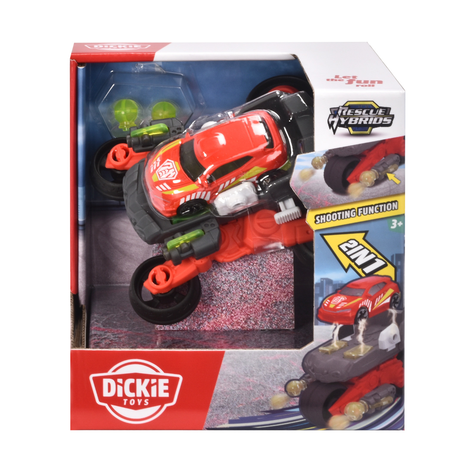 Игровой набор Dickie Toys Гибрид-спаситель Дрон-байк с функцией стрельбы 1 машинка 11 см (3792001) изображение 2