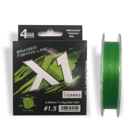Фото - Волосінь і шнури Favorite Шнур  X1 PE 4x 150m 1.5/0.205mm 25lb/11.4kg Light Green (1693.11.3 