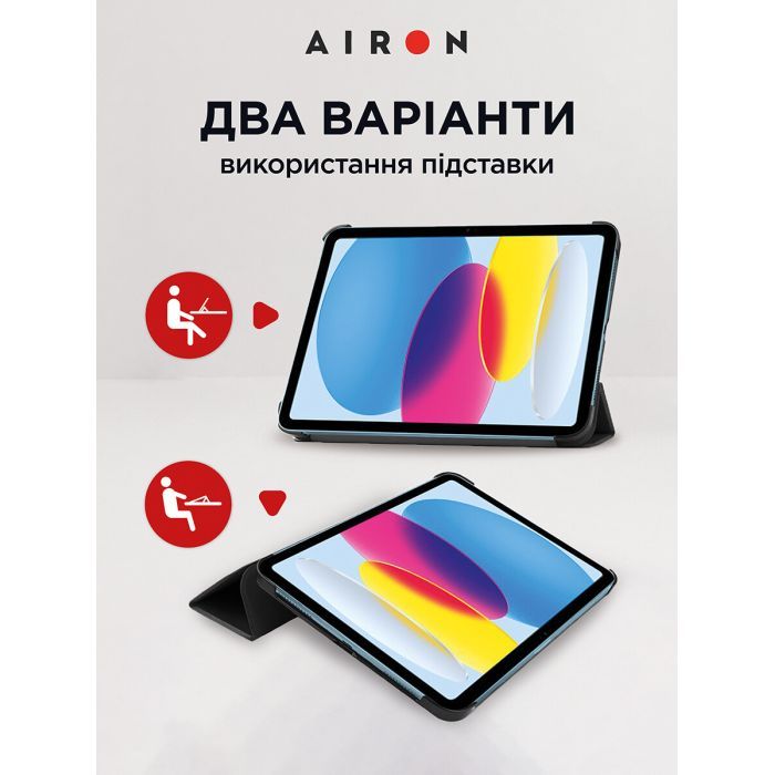 Чехол для планшета AirOn Premium iPad 10.9 10th 2022 + Film Black (4822352781085) изображение 6