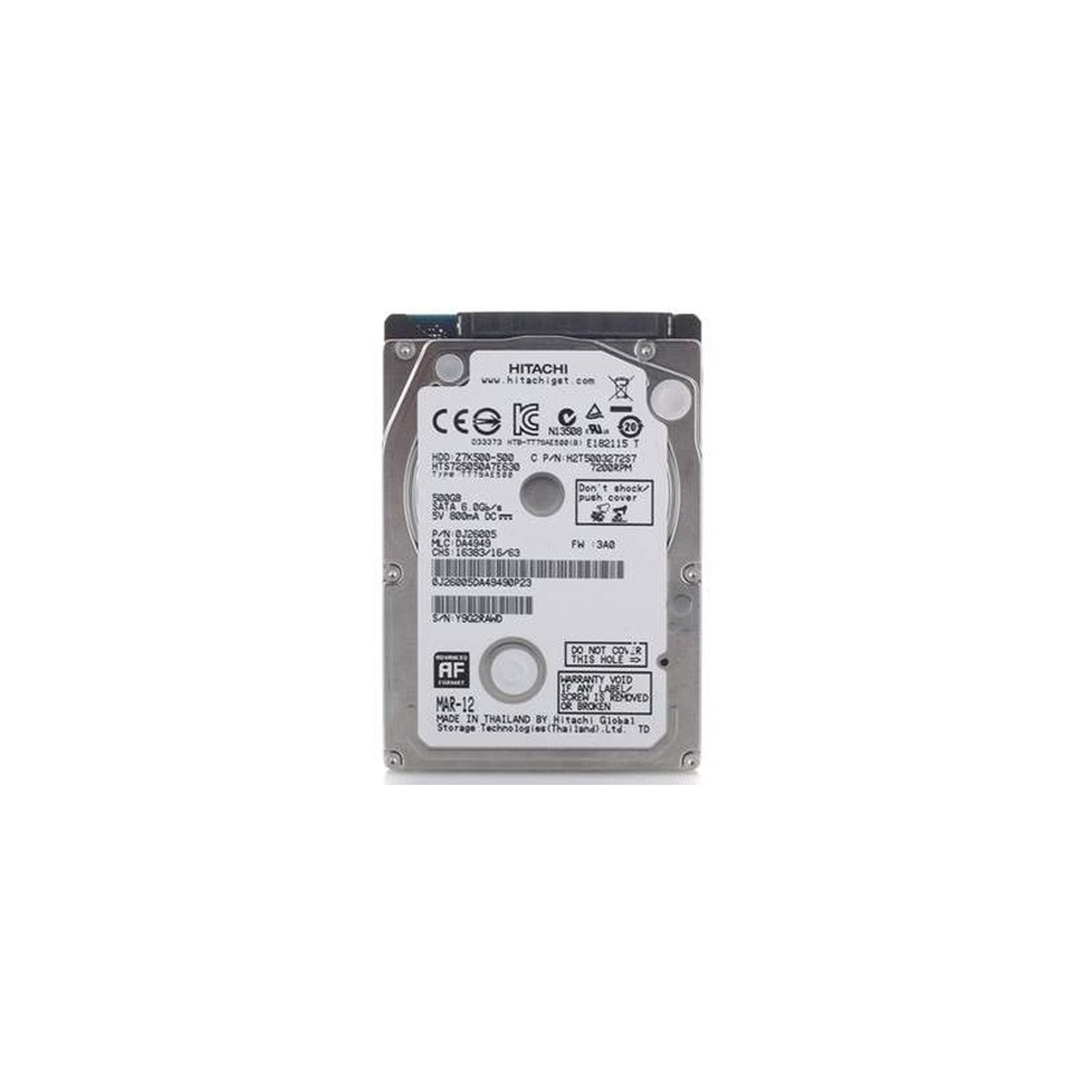 Жесткий диск для ноутбука 2.5" 500GB WDC Hitachi HGST (HTS725050A7E630)