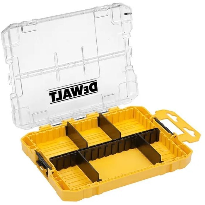 Ящик для инструментов DeWALT для бит системы TSTAK Tough Case М с футляро и кассетами 4 шт, разделители 6шт (DT70802)