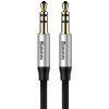 Кабель мультимедійний Jack 3.5mm Yiven M30 M/M 1m silver-black Baseus (CAM30-BS1)