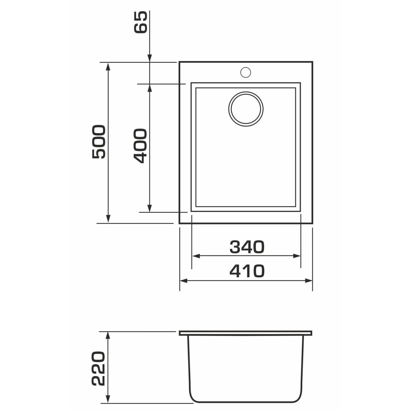 Мийка кухонна GRANADO CADIZ grafito (gr2309) зображення 6