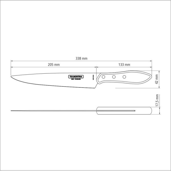 Кухонний ніж Tramontina Barbecue Polywood Meat 203 мм (21190/178) зображення 7