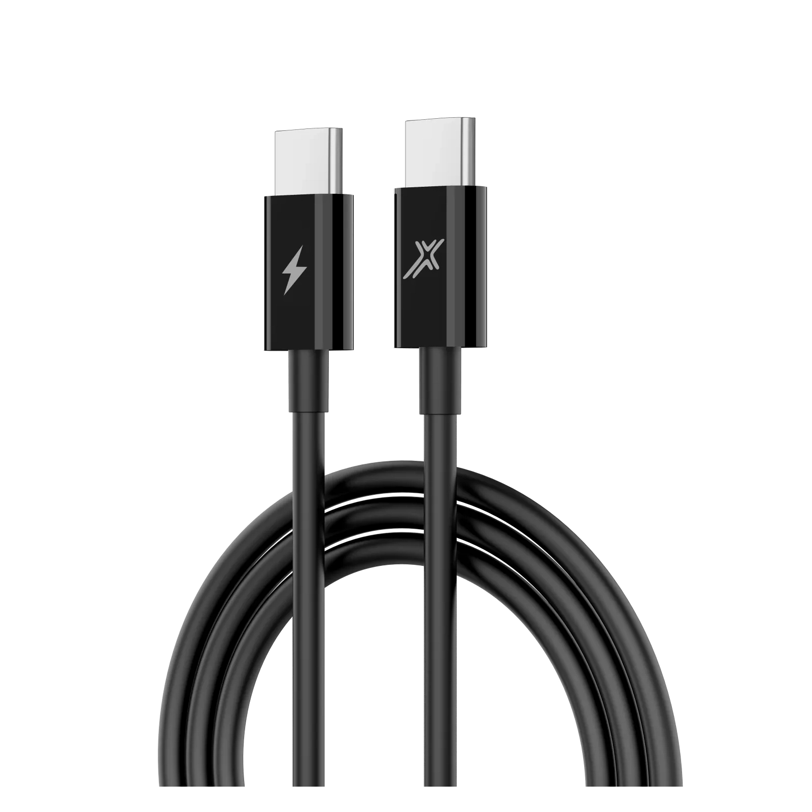 Дата кабель USB-C to USB-C 1.0m 60W CC-07B Black Grand-X (CC-07B) зображення 2