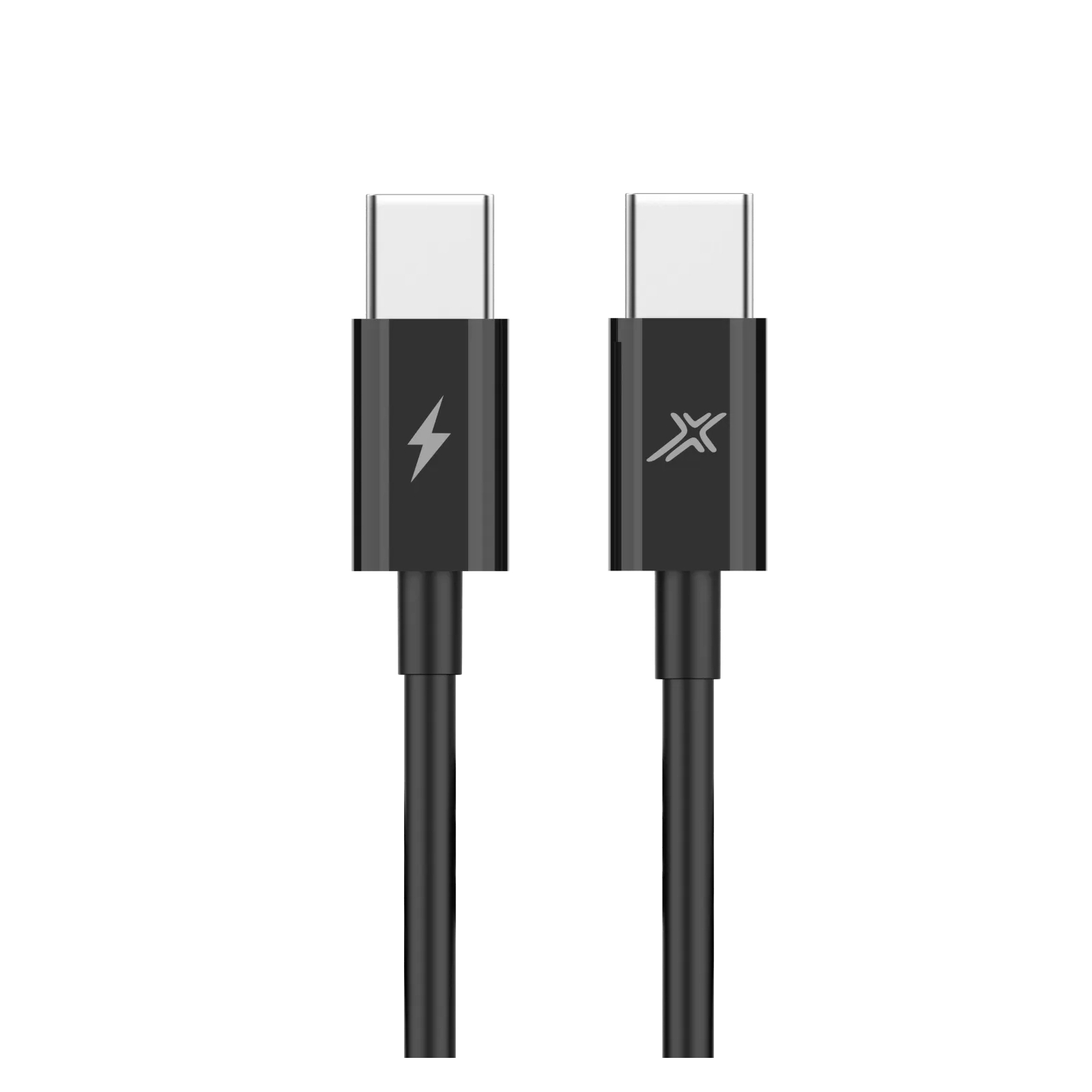 Дата кабель USB-C to USB-C 1.0m 60W CC-07B Black Grand-X (CC-07B)
