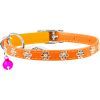 Ошейник для животных WAUDOG GLAMOUR "Цветочек" с резинкой и стразами для кошек (оранжевый) (32554) изображение 2