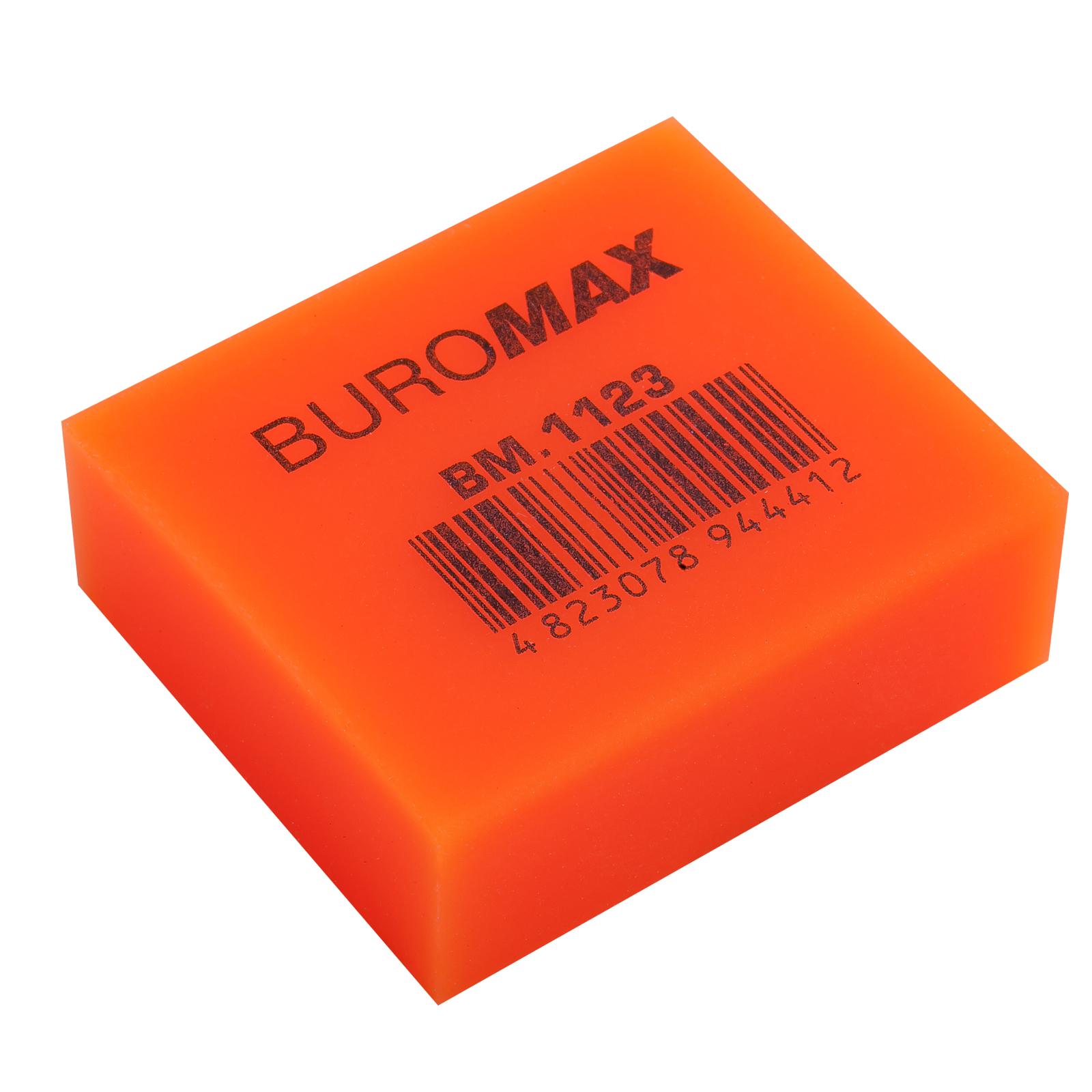 Ластик Buromax NEON, прямоугольная 40x35x14 мм, мягкий пластик, ассорти цветов (BM.1123) изображение 3