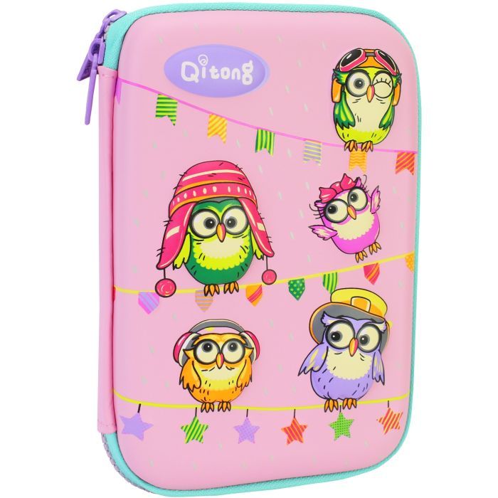 Пенал Cool For School с тиснением 1 отделение Черный (QT-5669-Black)