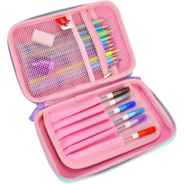 Пенал Cool For School с тиснением 1 отделение Черный (QT-5669-Black) изображение 2
