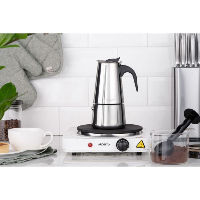 Гейзерная кофеварка Ardesto Gemini Apulia 6 чашок (AR0806SS) изображение 4