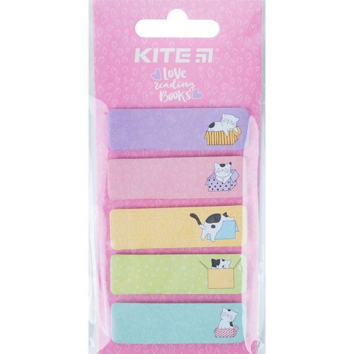 Стікер-закладка Kite паперова з малюнком Cats 100 шт, 5х20 шт (K23-480-1) зображення 2