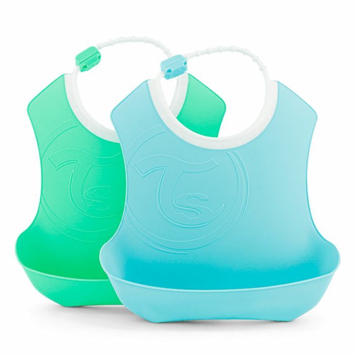 Слинявчик Twistshake Pastel Blue/Green (2шт) 4+ міс (78220)