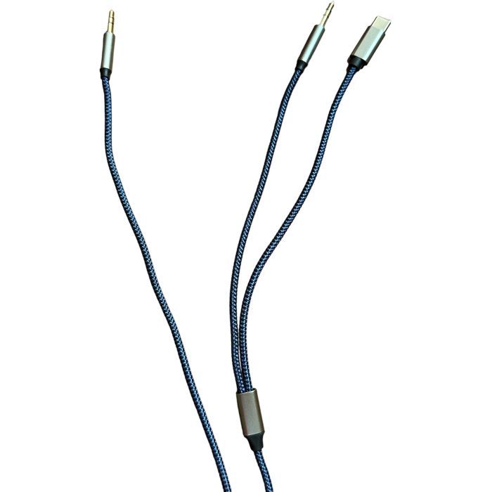 Кабель мультимедийный AUX MH-270 jack - jack 3.5mm-Type-C 1.2m blue XoKo (XK-MH-270) изображение 2