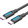 Дата кабель USB-C to USB-C 1.0m 2.0 100W Vention (COTBF)