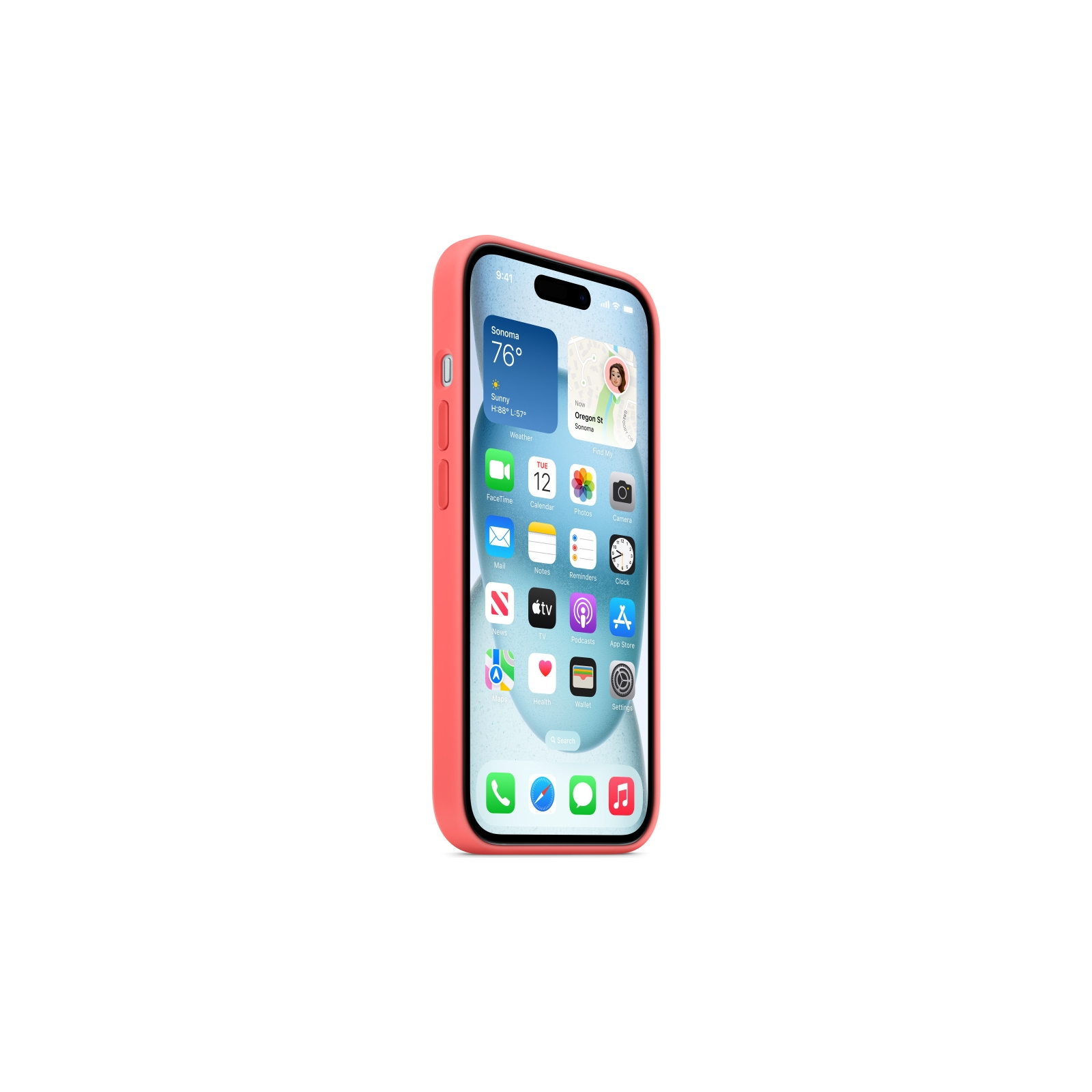 Чехол для мобильного телефона Apple iPhone 15 Silicone Case with MagSafe Guava (MT0V3ZM/A) изображение 7