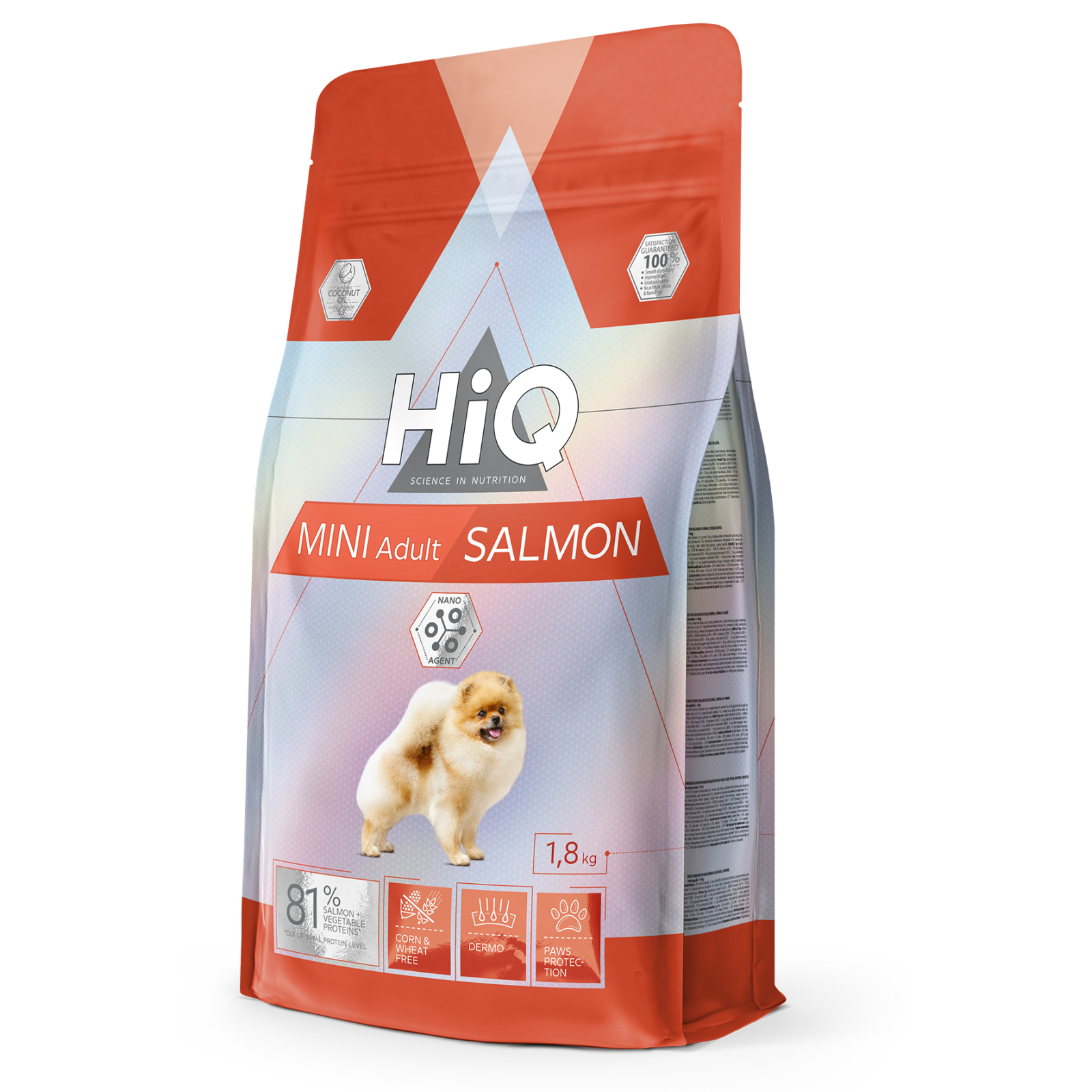 Сухой корм для собак HiQ Mini Adult Salmon 1.8 кг (HIQ45876)