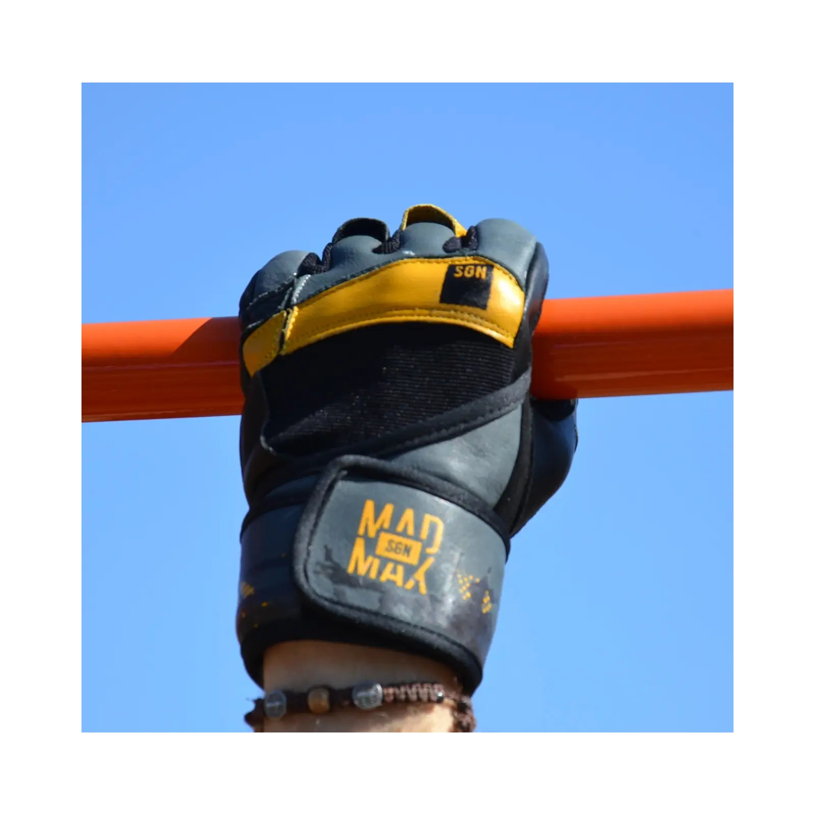 Перчатки для фитнеса MadMax MFG-880 Signature Black/Grey/Yellow XXL (MFG-880_XXL) изображение 8