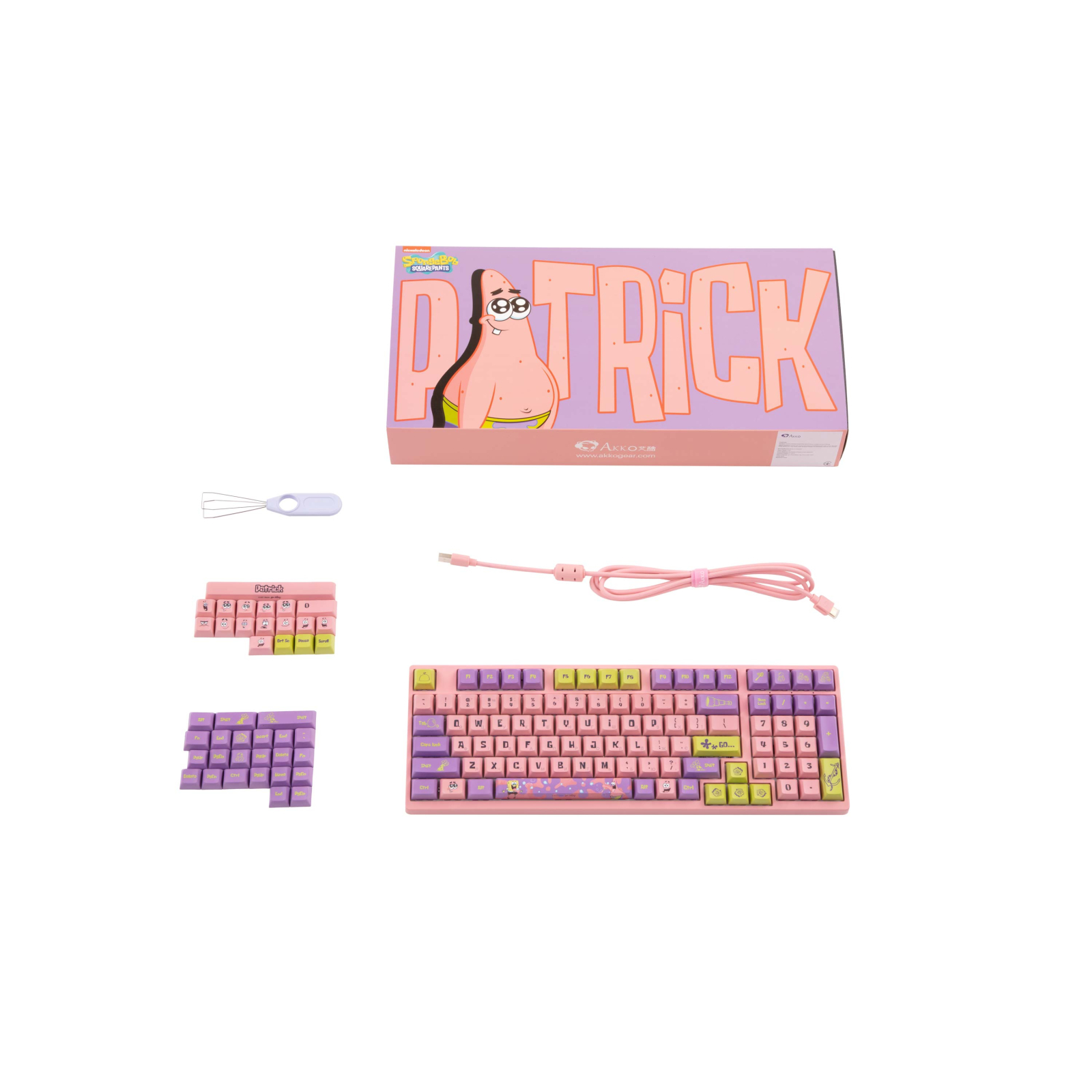 Клавиатура Akko 3098S Patrick 98Key CS Sponge Hot-swappable USB UA RGB Pink (6925758613910) изображение 2