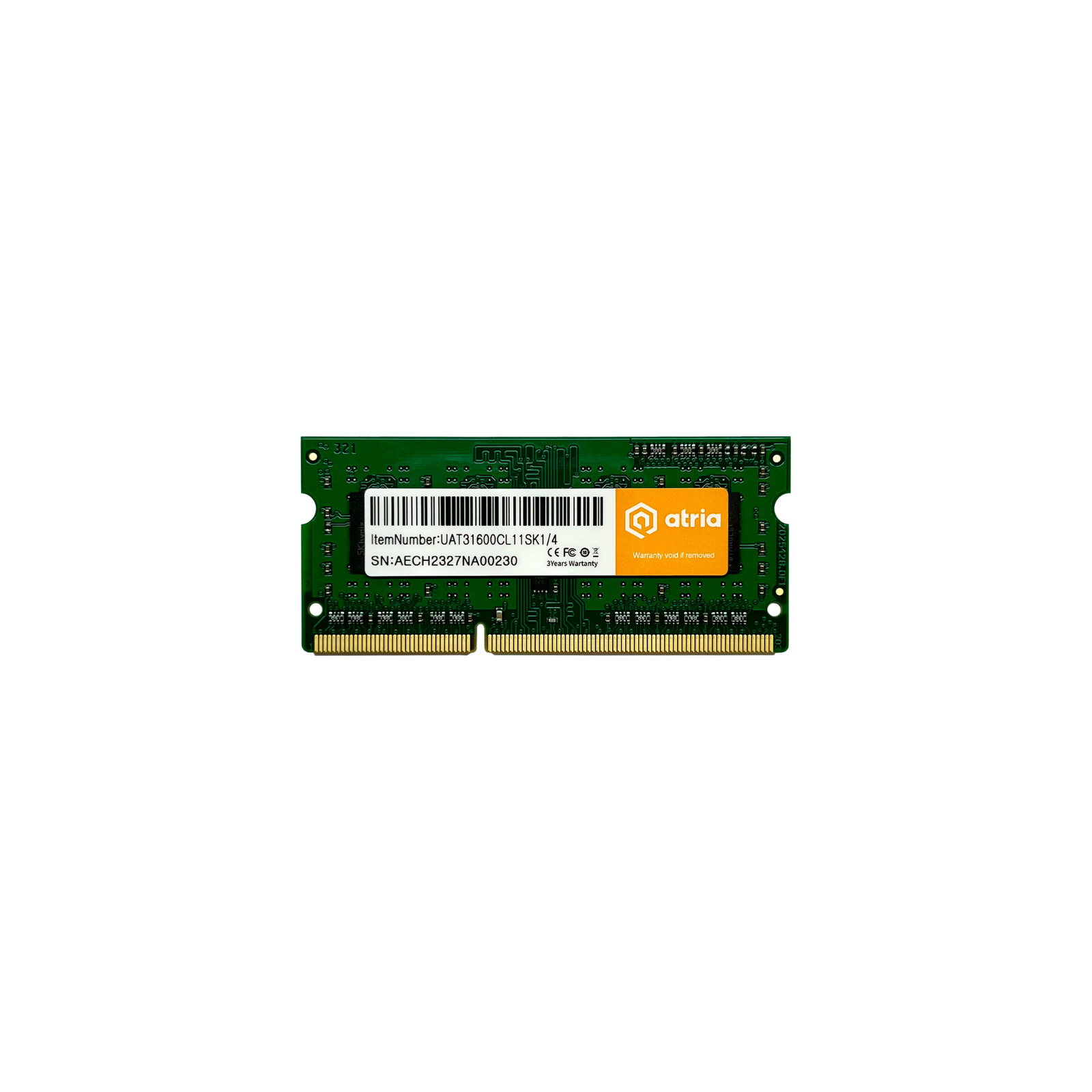 Модуль памяти для ноутбука SoDIMM DDR3 4GB 1600 MHz ATRIA (UAT31600CL11SK1/4)