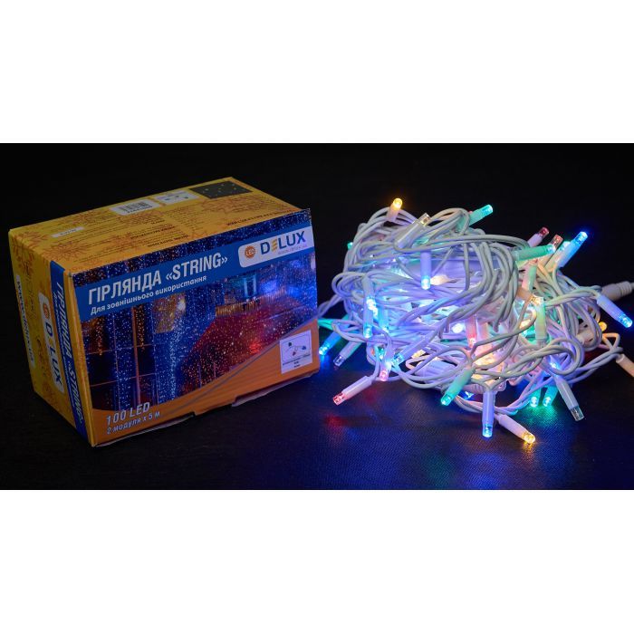Гірлянда Delux STRING flash 100LED 10 м мульти/білий IP44 EN (90012974) зображення 2