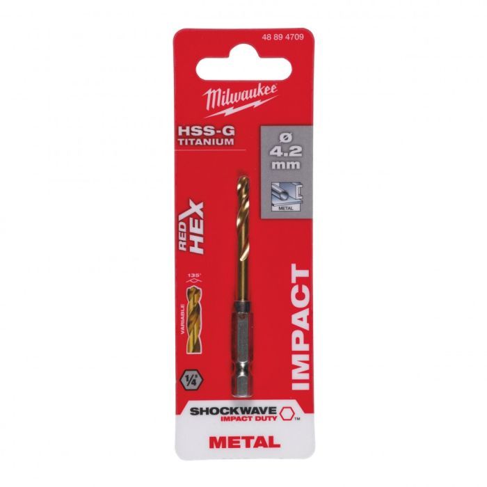 Сверло Milwaukee по металлу RedHEX HSS-G TiN, 12,0 мм (48894727) изображение 3