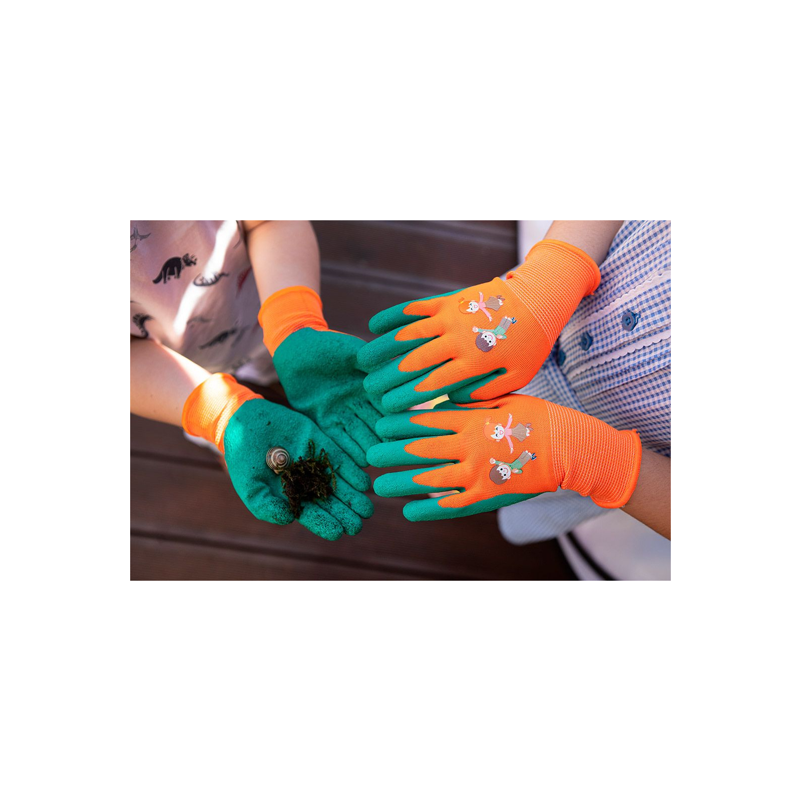 Защитные перчатки Neo Tools детские латекс, полиэстер, дышащая верхняя часть, р.4, оранжевый (97-644-4) изображение 6