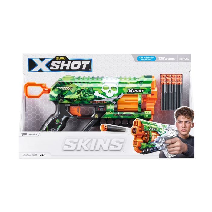 Іграшкова зброя Zuru X-Shot Швидкострільний бластер Skins Griefer Camo (12 патронів) (36561H) зображення 3