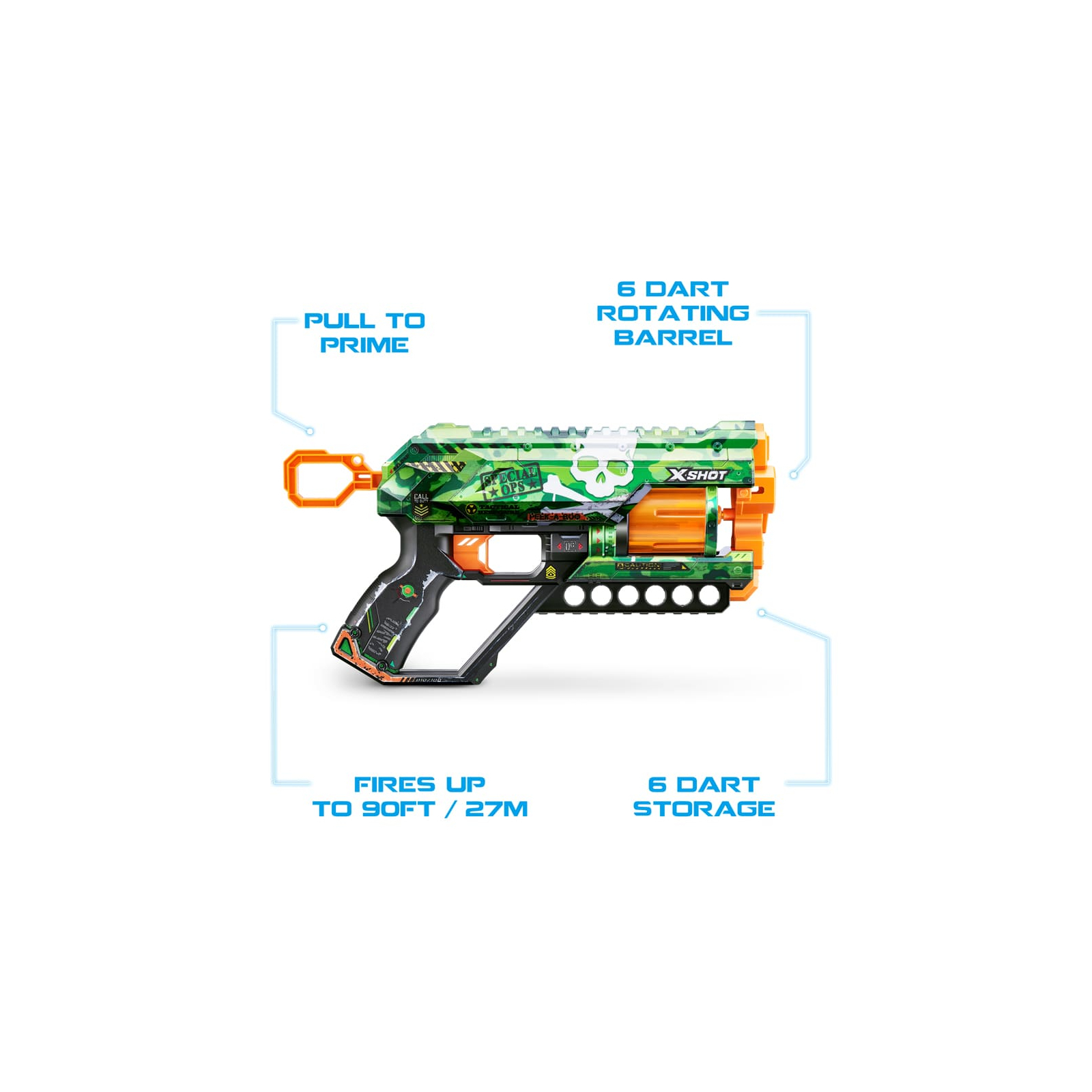 Іграшкова зброя Zuru X-Shot Швидкострільний бластер Skins Griefer Camo (12 патронів) (36561H) зображення 4
