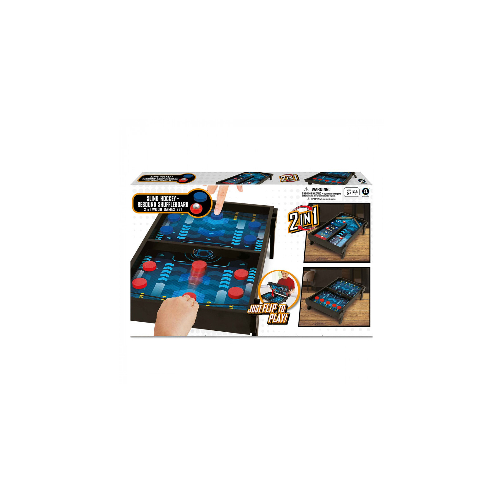 Настольная игра Ambassador 2 в 1 Sling Hockey & Shuffleboard 50 см (укр) (6337474)