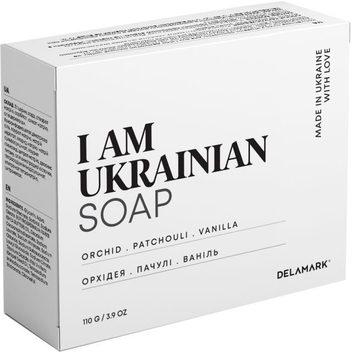 Твердое мыло DeLaMark I Am Ukrainian Орхидея-Пачули-Ваниль 110 г (4820152333308)