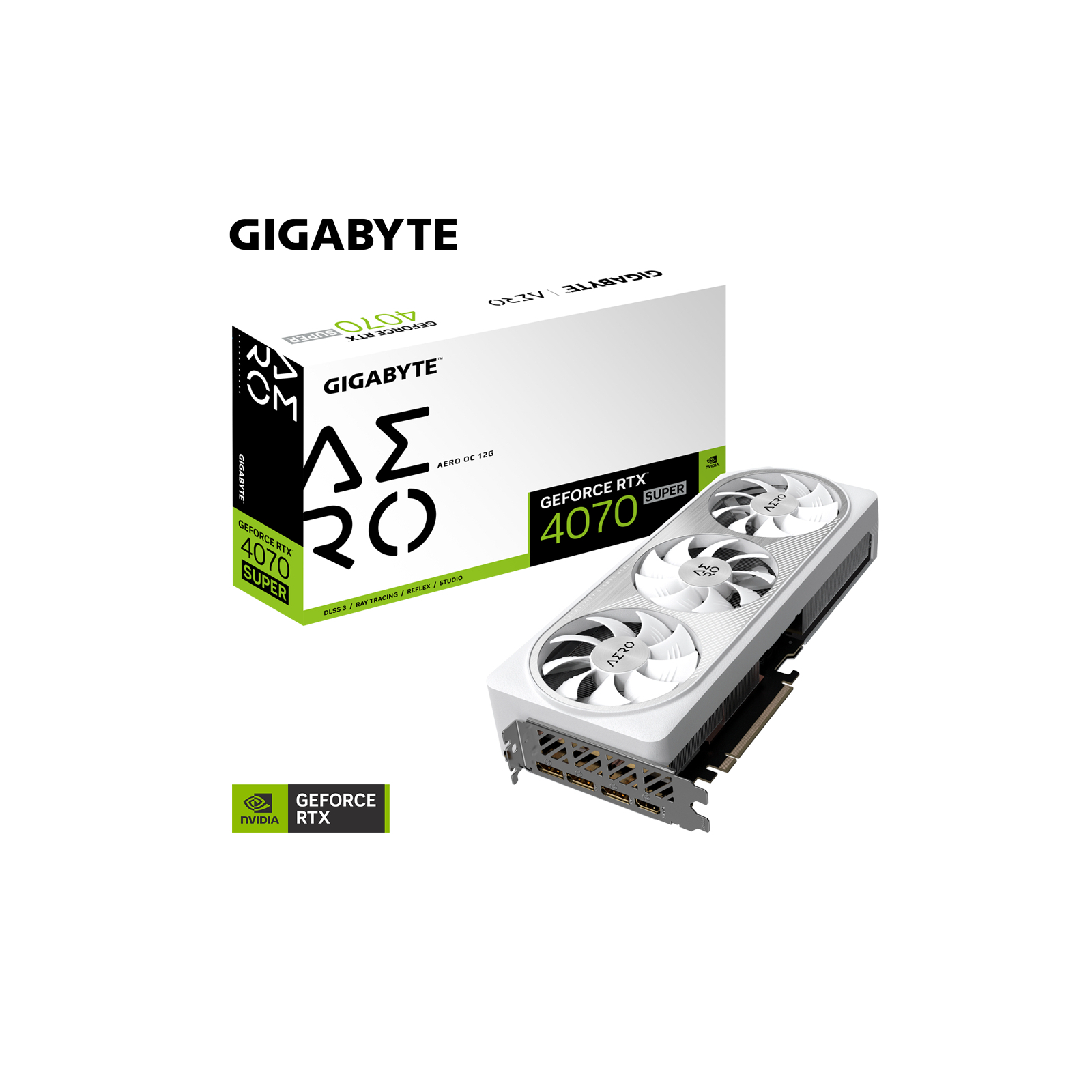 Відеокарта GIGABYTE GeForce RTX4070 SUPER 12Gb AERO OC (GV-N407SAERO OC-12GD) зображення 6