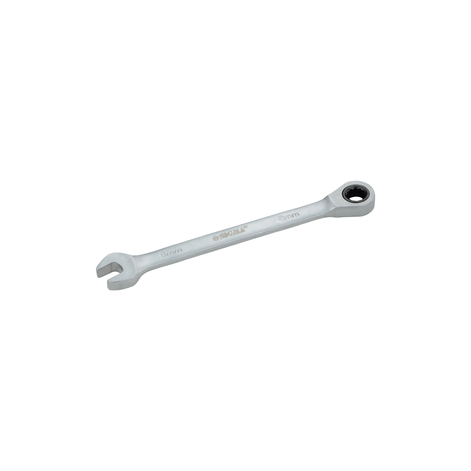 Ключ Sigma рожково-накидной с трещеткой 15мм CrV satine (6022151) изображение 3