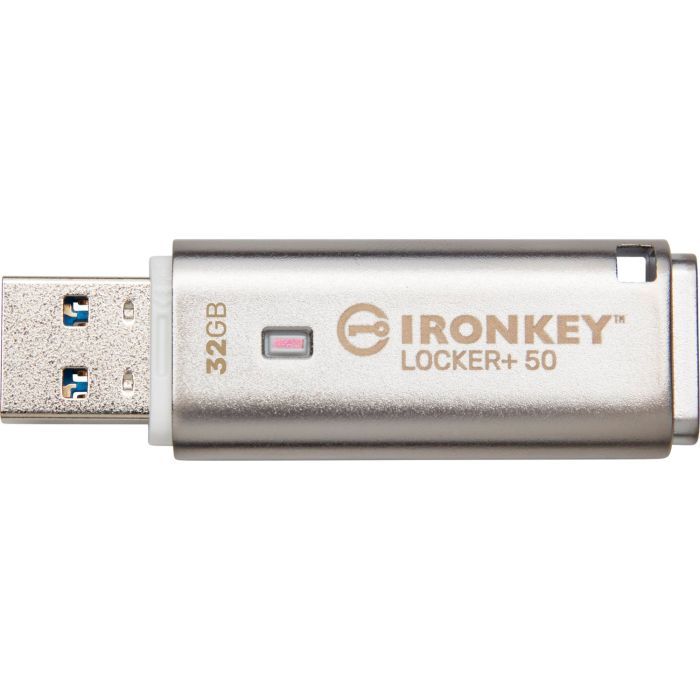 USB флеш накопичувач Kingston 64GB IronKey Locker Plus 50 AES Encrypted USB 3.2 (IKLP50/64GB) зображення 4