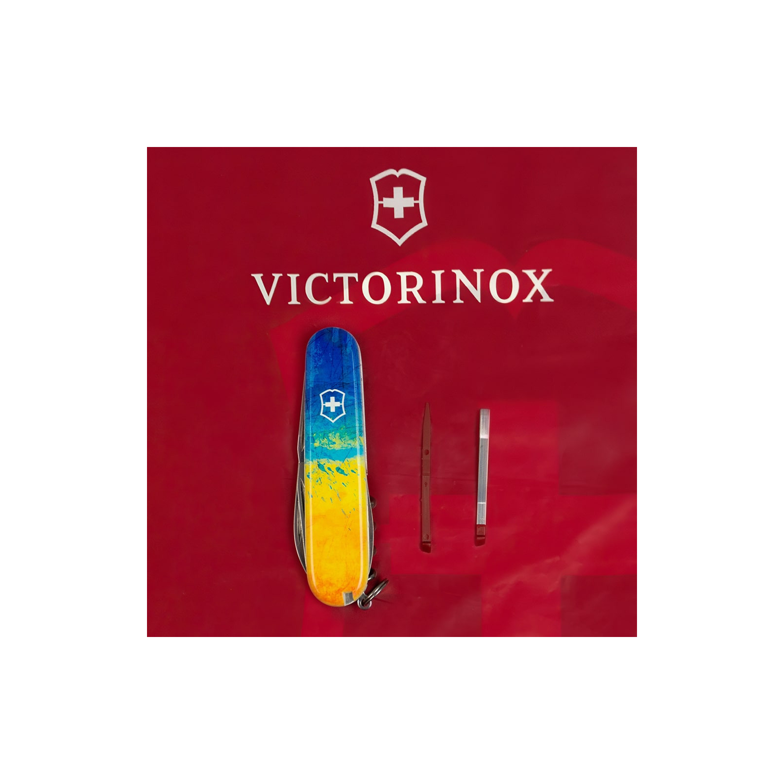 Нож Victorinox Spartan Ukraine 91 мм Тризуб готичний синьо-жовтий (1.3603.2_T0636u) изображение 6