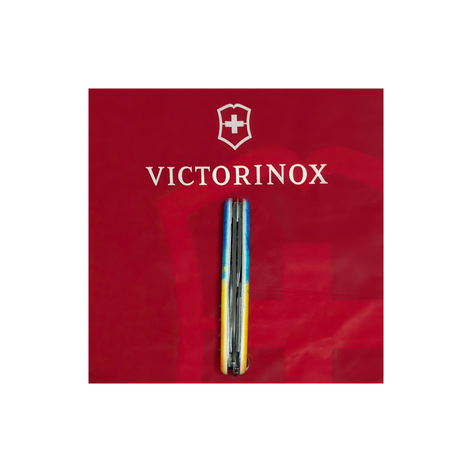 Ніж Victorinox Spartan Ukraine 91 мм Тризуб готичний синьо-жовтий (1.3603.7_T0637u) зображення 7
