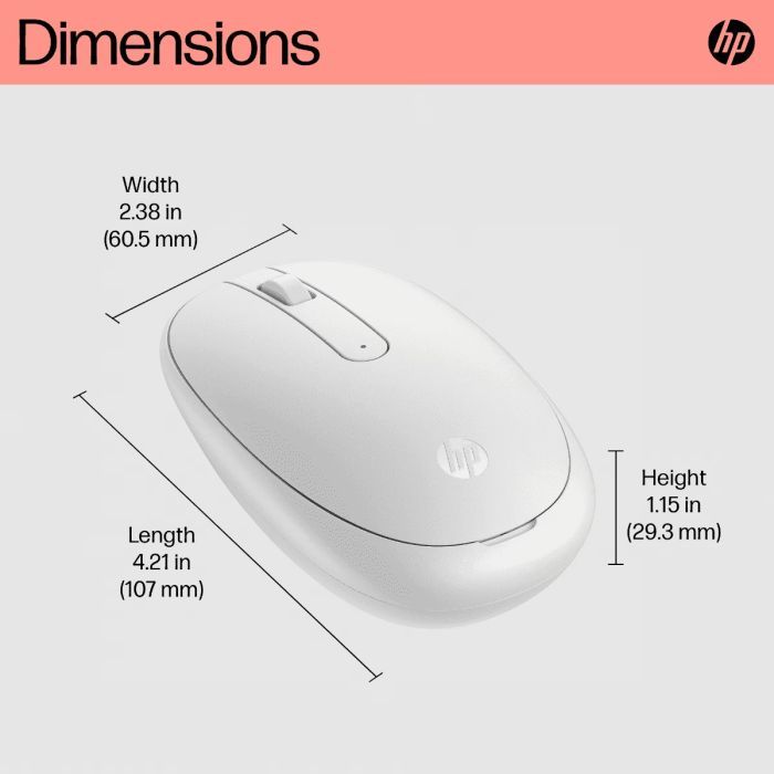 Мышка HP 240 Bluetooth White (793F9AA) изображение 7
