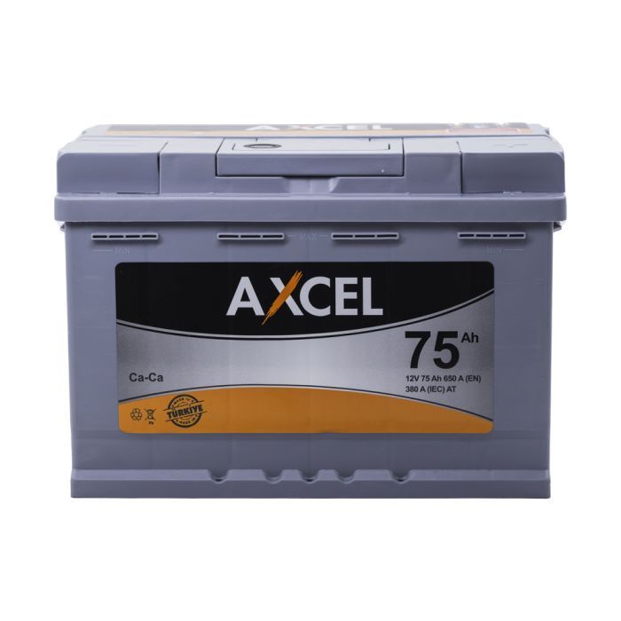 Аккумулятор автомобильный AXCEL 75A +прав. (L3) (650 пуск)