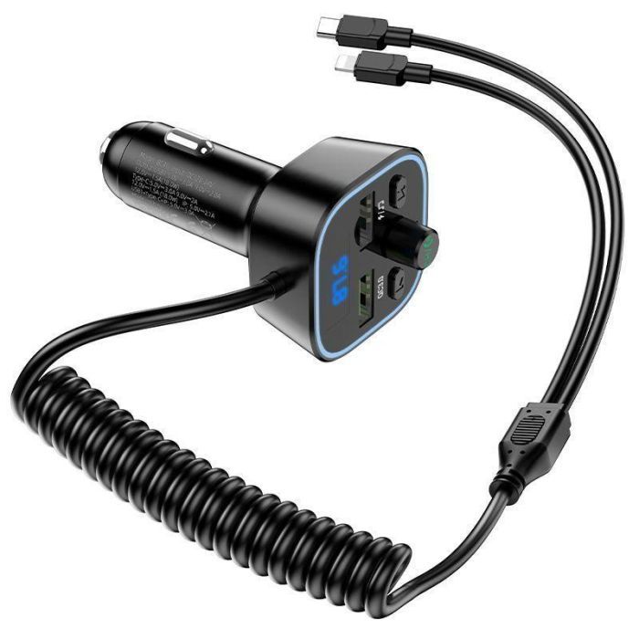FM модулятор BOROFONE BC45, Black, Box (BC45) зображення 2