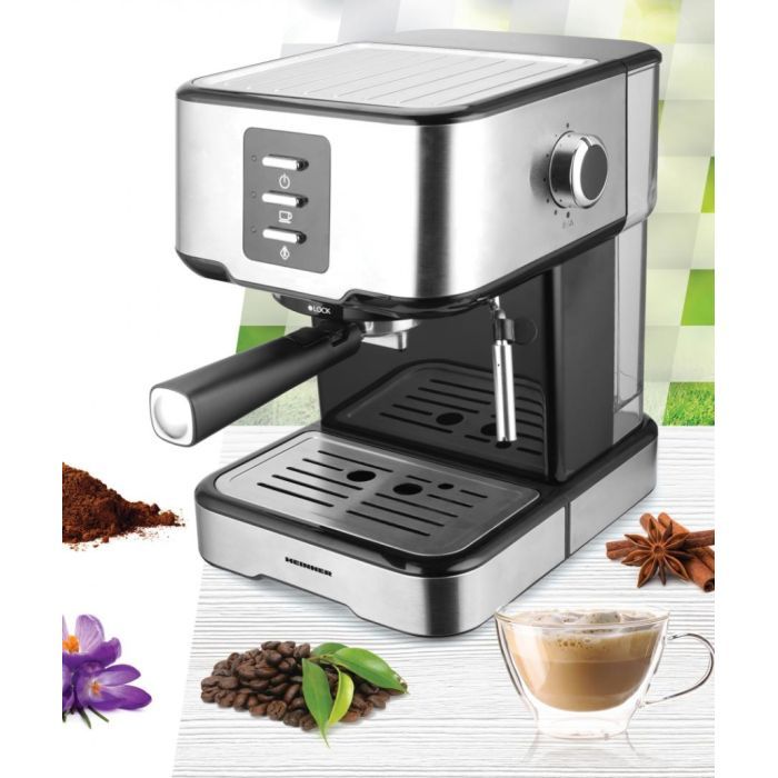 Рожковая кофеварка эспрессо HEINNER HEM-850IXBK изображение 2