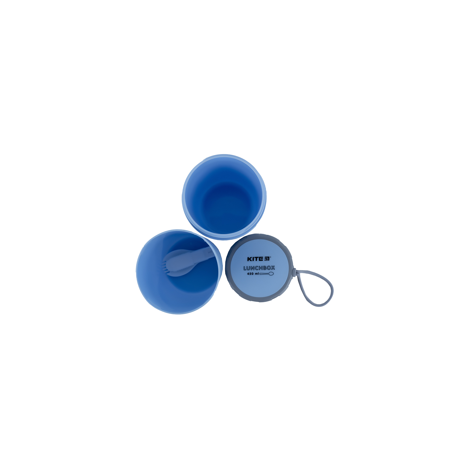 Ланч-бокс детский Kite круглый 450 мл, голубой (K23-187-2) изображение 3