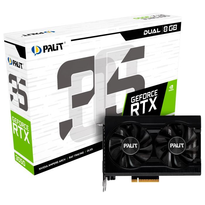 Видеокарта Palit RTX 3050 DUAL 8GB (NE63050018P1-1070D) изображение 6