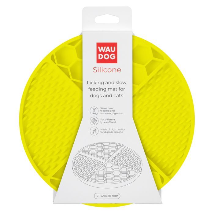 Універсальний посуд для тварин WAUDOG Silicone Килимок для злизування 21х21х3 см рожевий (23507) зображення 2