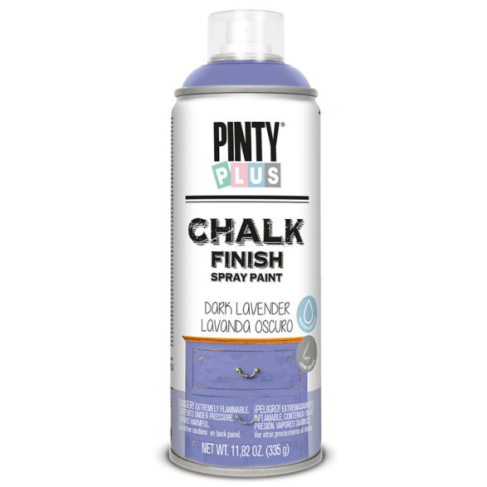 Краска-аэрозоль Pintyplus на водной основе Chalk-finish, Лавандовая темная, 400 мл (8429576282405)