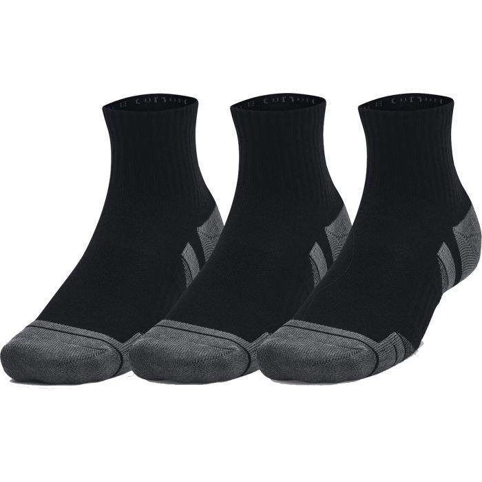 Носки Under Armour 1379528-001 Performance Cotton 3 пари Qtr чорний MD (196883994243)