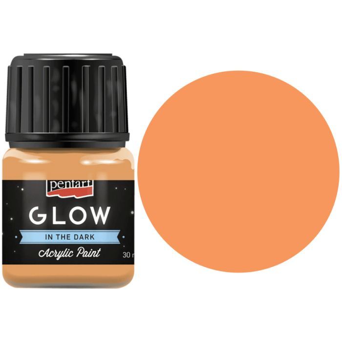Акриловые краски Pentart для декора Glow in the dark, Оранжевый, 30 мл (5997412761412)