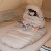 Спальный мешок Naturehike овальний PS200 NH20MSD03 правий, бежевий (6927595765456) изображение 2